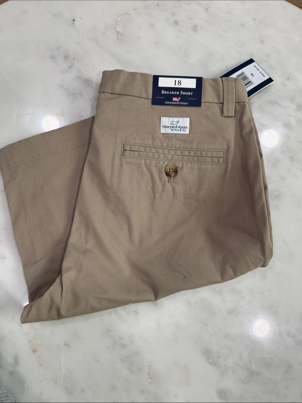 Vineyard Vines Boys Breaker Short - Tan Chino